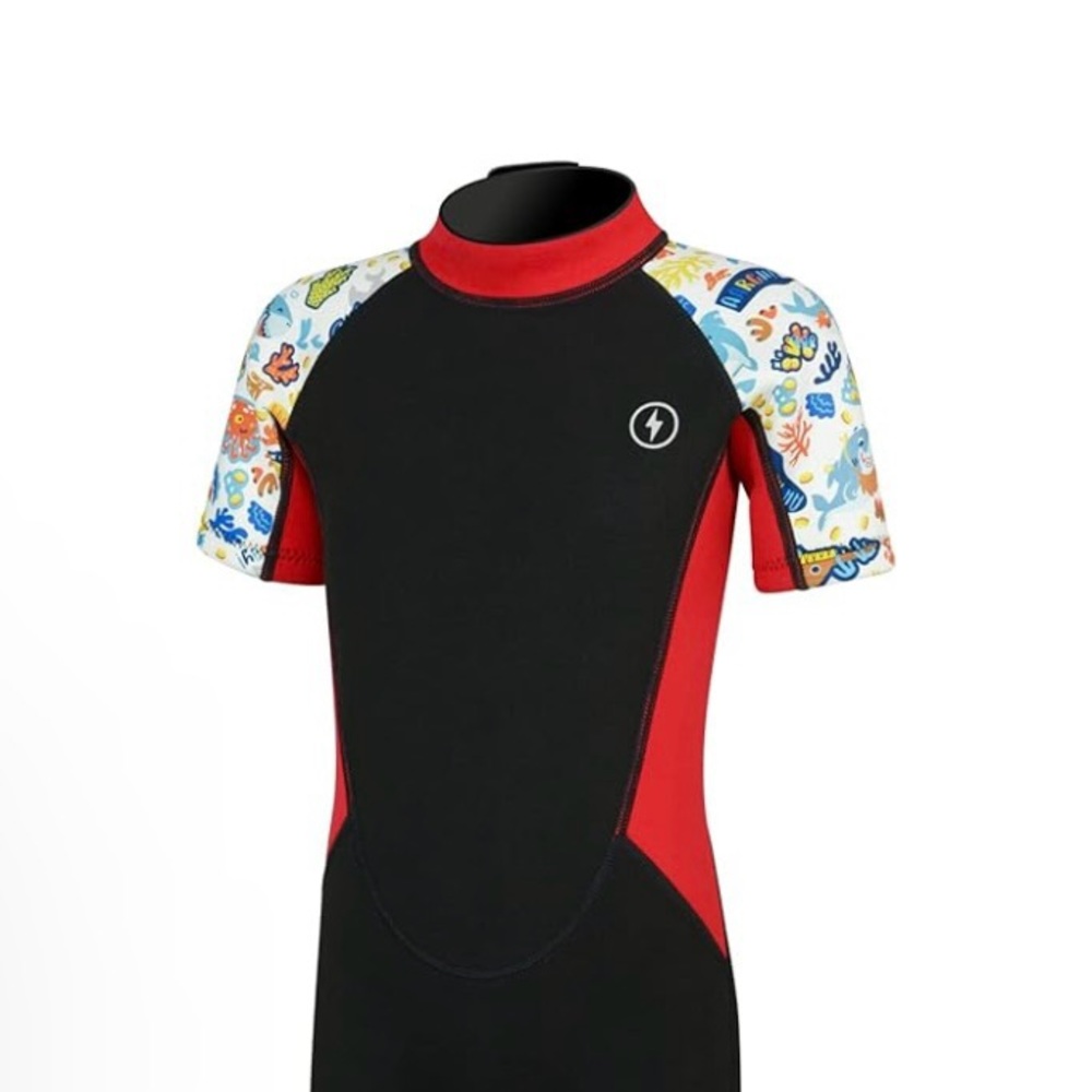 Dark Lightning 3/2mm Kids Wetsuit for Boys and Girls, Neoprene Thermal Swimsuit,